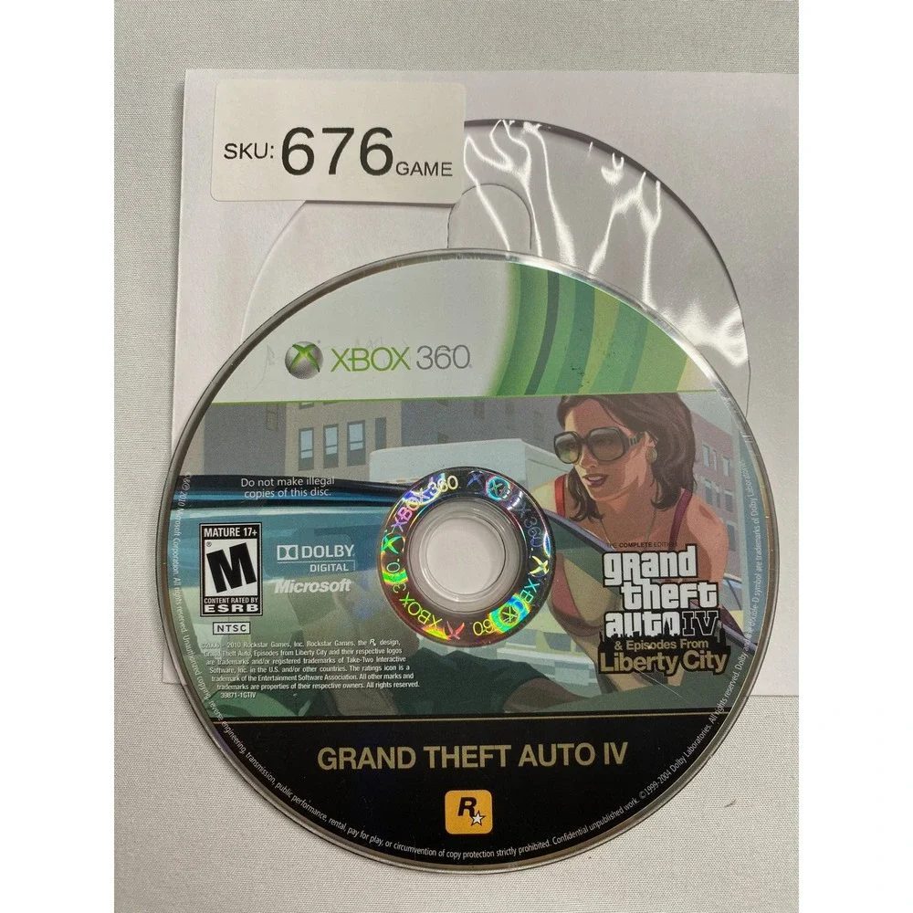 Grand Theft Auto IV & Episodes from Liberty City Xbox 360 Complete Edition Disc